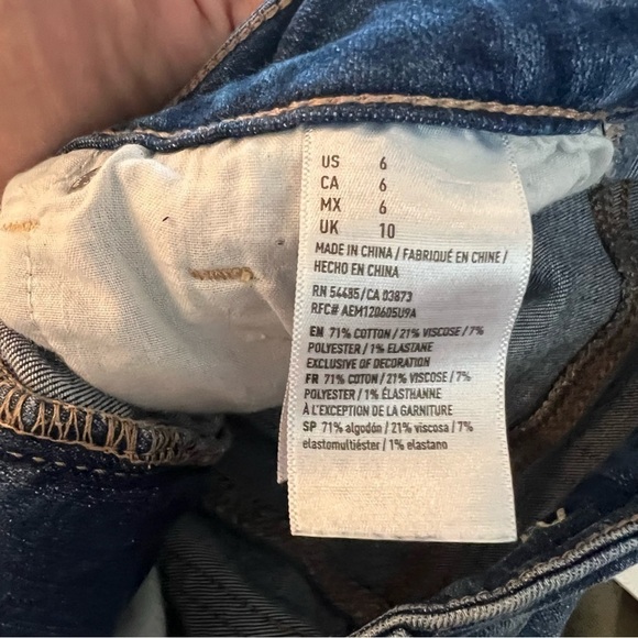 American Eagle Hi-Rise Shortie Distressed Cut Off Shorts - Picture 10 of 10